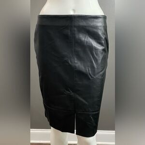 Fifteen Twenty Black Split Lamb Leather/ Viscose Pencil Skirt Size S